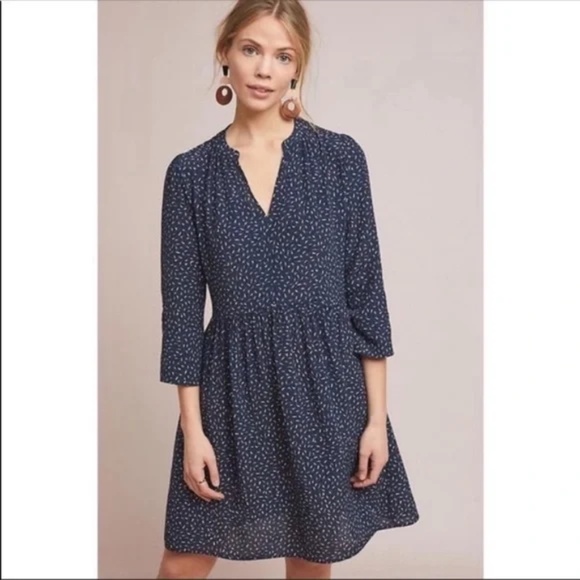Anthropologie Dresses & Skirts - Anthropologie Navy Blue Mini Dress